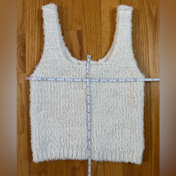 Aerie Cream Fuzzy Knit Tank - Picture 6 of 6